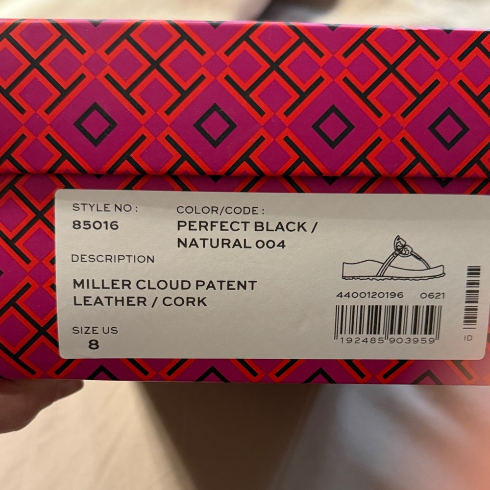 Tory Burch Black and Tan Sandals with original box & bag - Picture 2 of 5